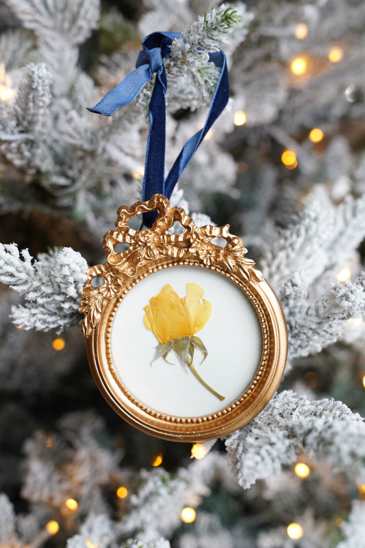 Pressed Flower Christmas Tree Ornament