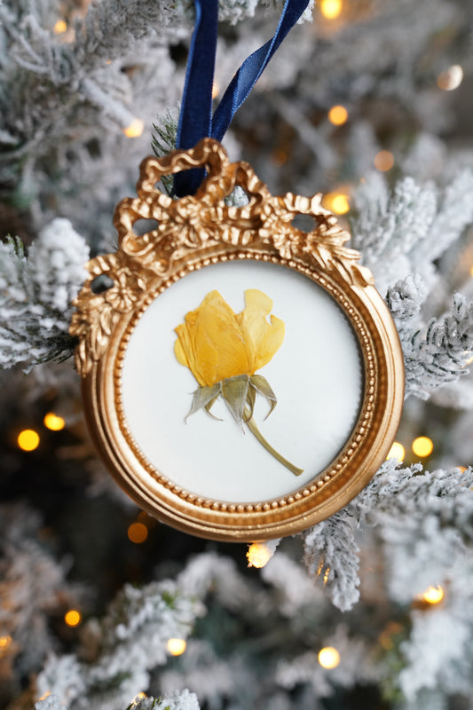 Pressed Flower Christmas Tree Ornament