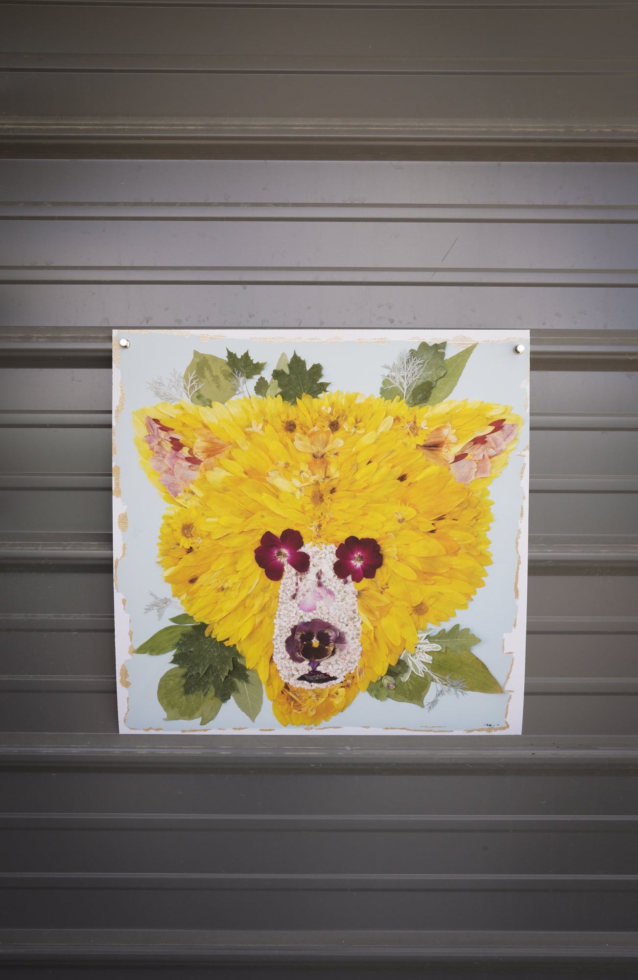 Bear flower print, Home decor 